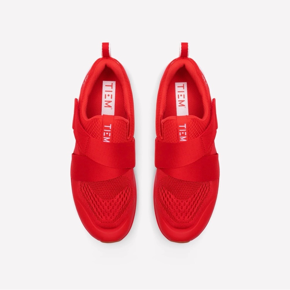 Red Athletic Slip-On Sneakers - Picture 3 of 5